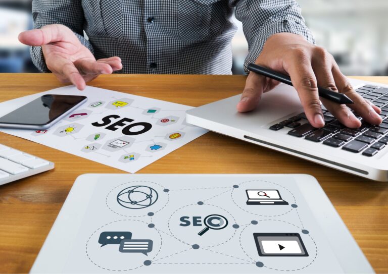 Image of a computer desk showing plan to increase your business local seo