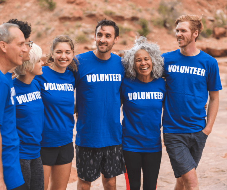 Image of group of volunteers at a fundraising event
